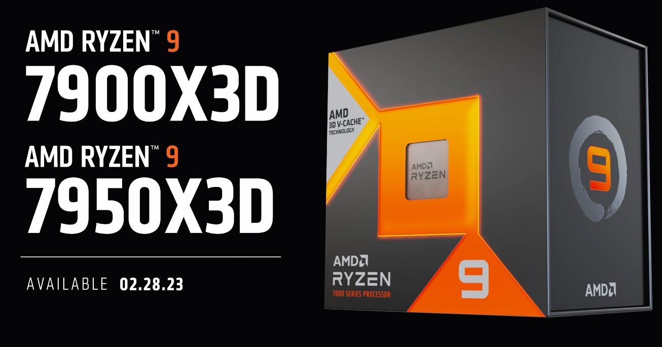 AMD 锐龙 7000X3D 系列处理器官宣 2 月 28 日起上市，售价 449 美元起