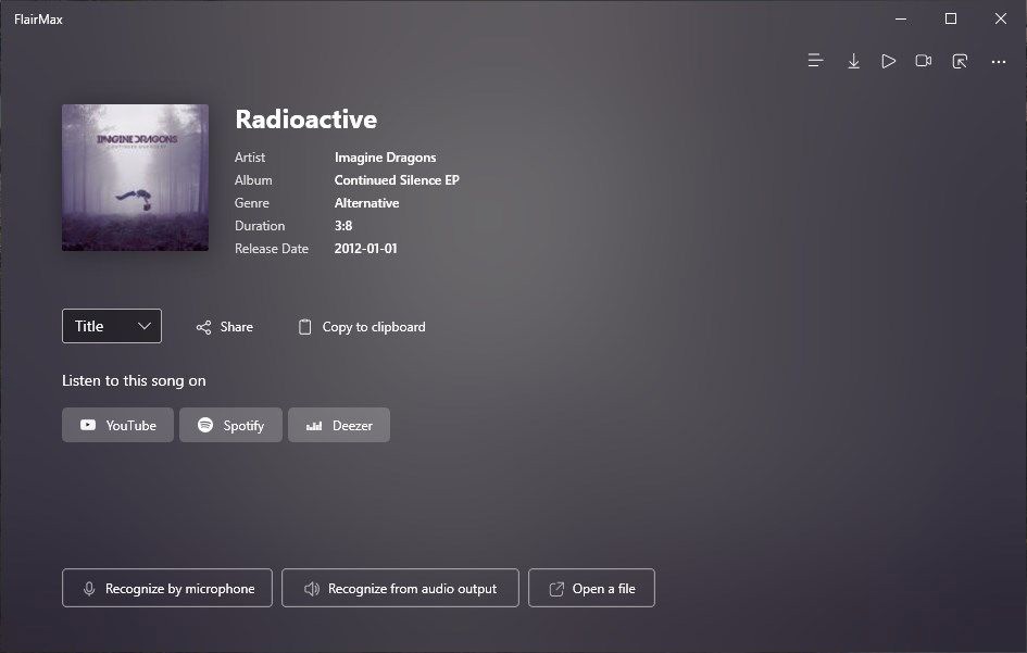 听歌识曲应用 FlairMax Beta:Win10 平