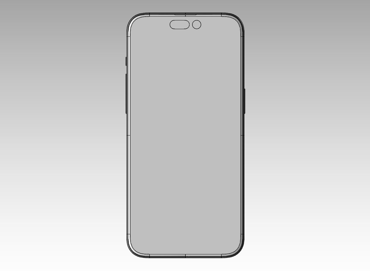 苹果 iPhone 15 Pro 手机 CAD 渲染图曝