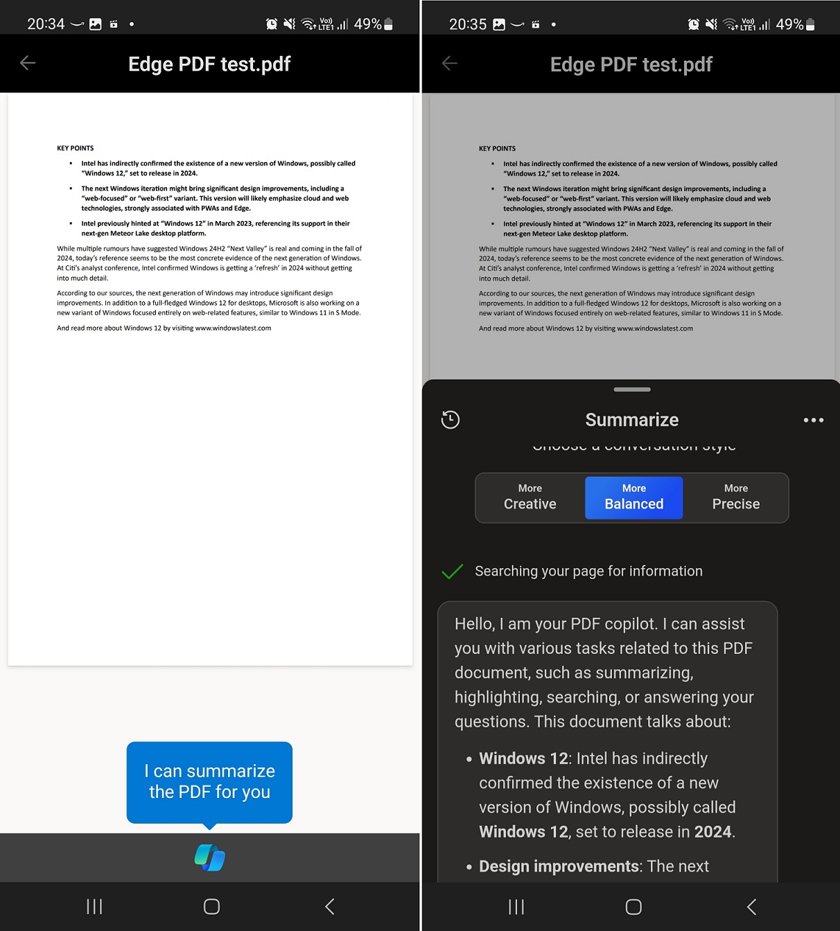 安卓版微软 Edge 浏览器加速整合 Copil