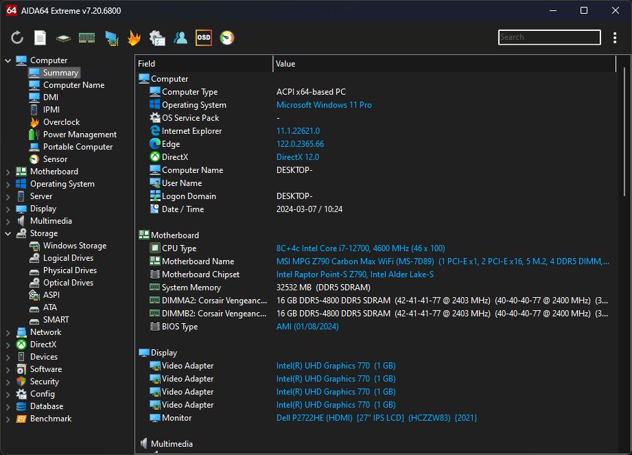 AIDA64 7.20 发布