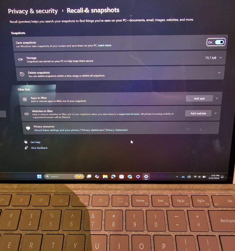 微软 Win11 Recall“记忆”AI 功能初体