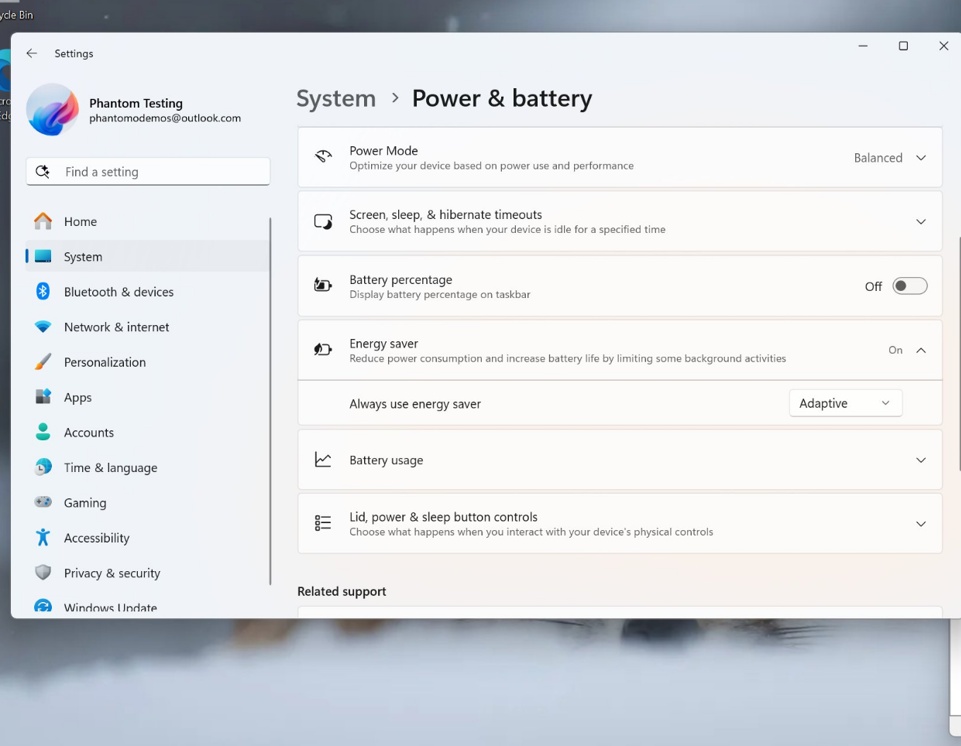 微软 Win11 系统将推自适应节能模式
