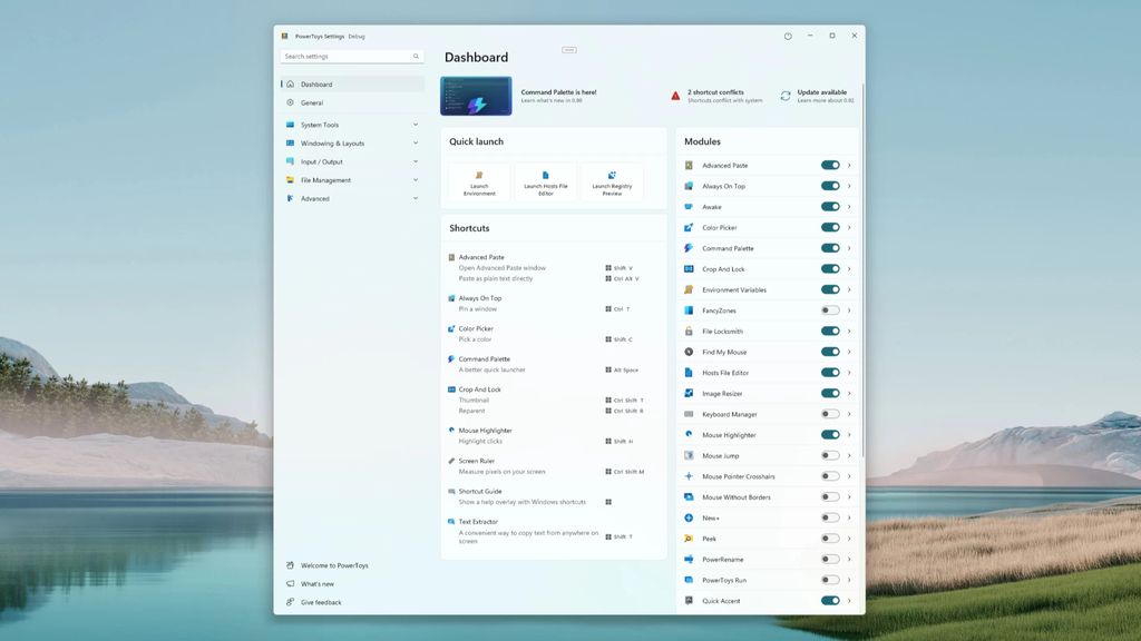 微软将重构改进 PowerToys 仪表盘:提