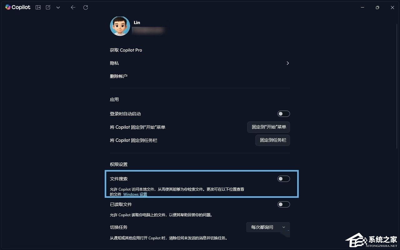 Win11系统Copilot文件搜索功能的设置方