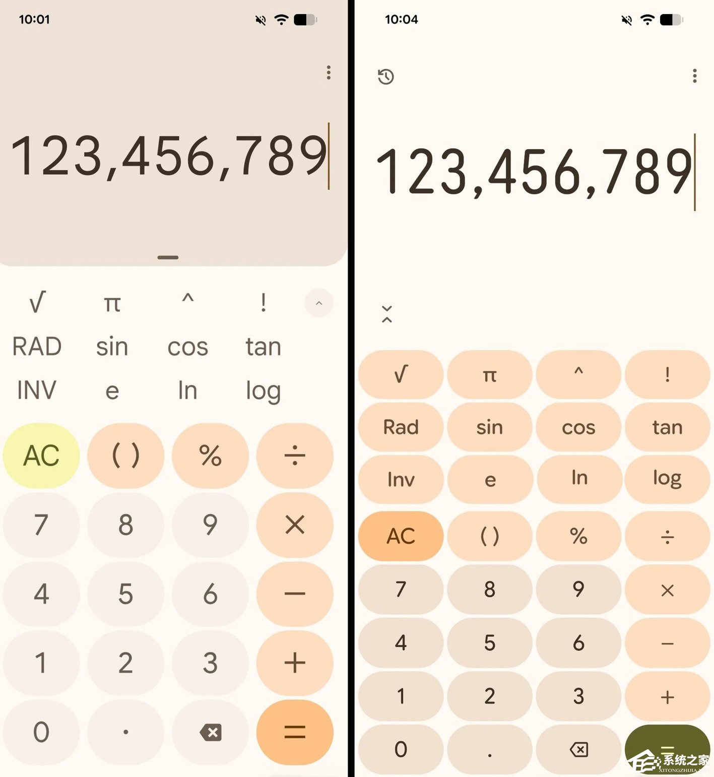 谷歌计算器应用升级至 9.0 版本：界面