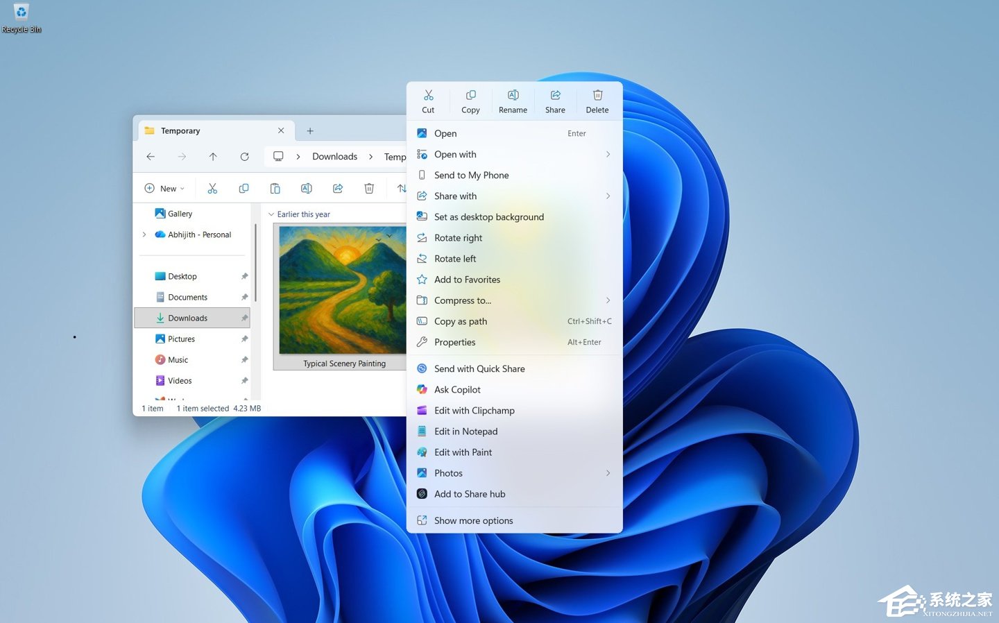 微软优化 Win11 右键菜单:新增 “管理