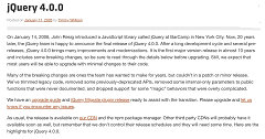 jQuery 4.0 正式版发布，彻底放弃 IE10 及旧版浏览器支持