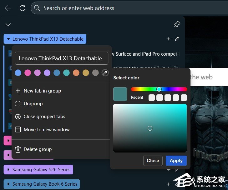 Edge 浏览器推出 AI 标签分组功能：1
