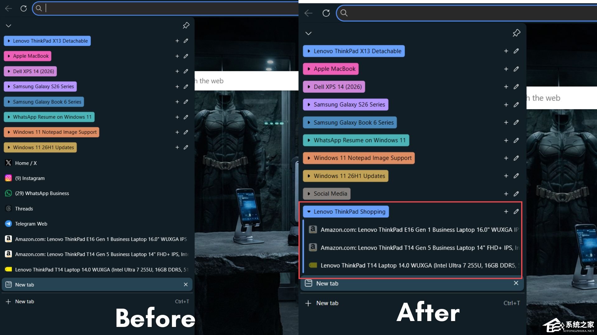 Edge 浏览器推出 AI 标签分组功能：1