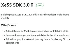英特尔 XeSS 3 SDK 发布，支持多帧生成技术
