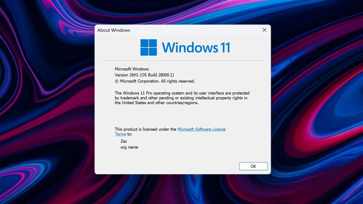 Win11 26H1 支持周期