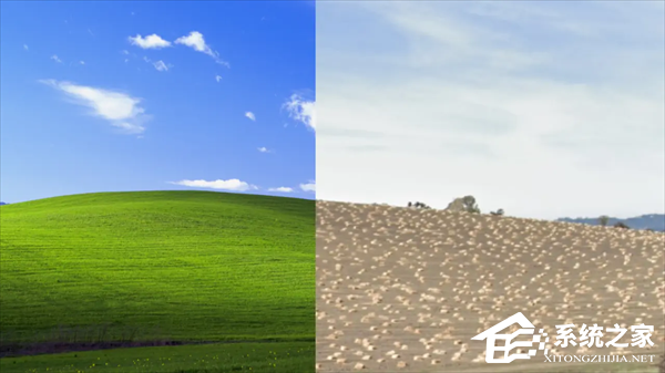 Windows XP 经典壁纸山丘 30 年大变样