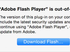 Safari浏览器运行过时Flash Player插件将发出警告