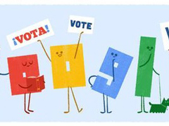 Google推出大选日提醒Doodle：鼓励选民投票