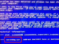 Win7看视频时突然出现watchdog.sys蓝屏的解决方法