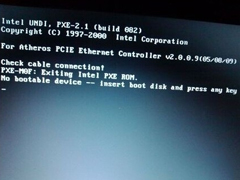 电脑不能开机提示No bootable device怎么办？