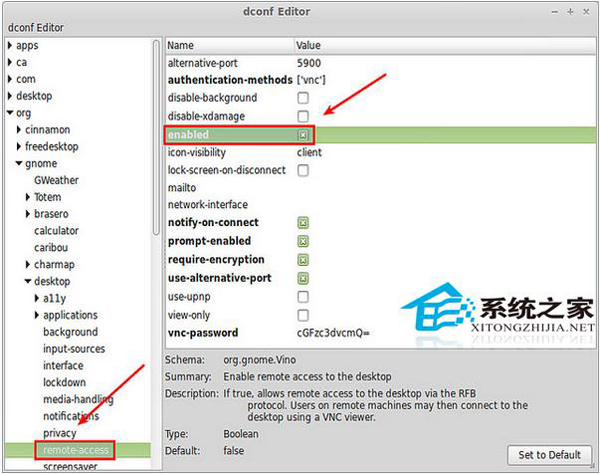 Linux Mint Cinnamon下使用vino-server配置桌面共享的步骤