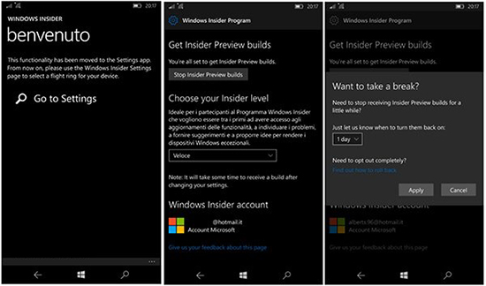 Win10 Mobile稳定版升级 可正常使用《Windows预览体验》