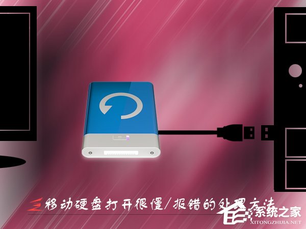 Win7移动硬盘打开很慢怎么办?打开移动硬盘就报错的处理方法