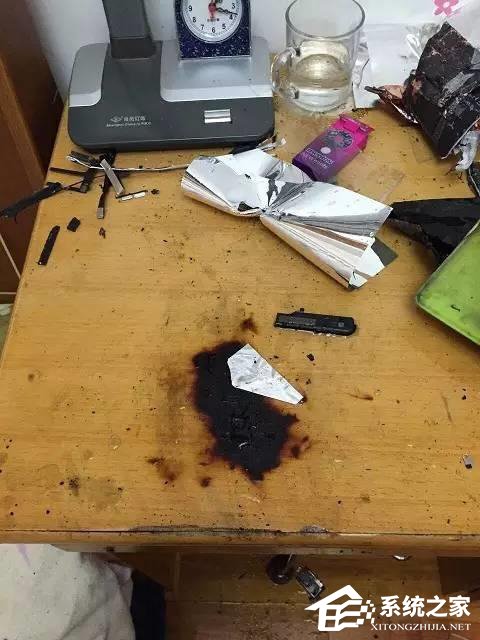 iPad半夜充电突然爆炸：零件炸的到处都是