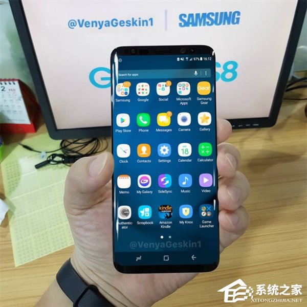 外媒曝光三星Galaxy S8高清亮屏正面照