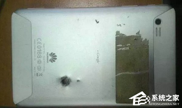 国产华为手机又挡子弹，中枪只受轻伤