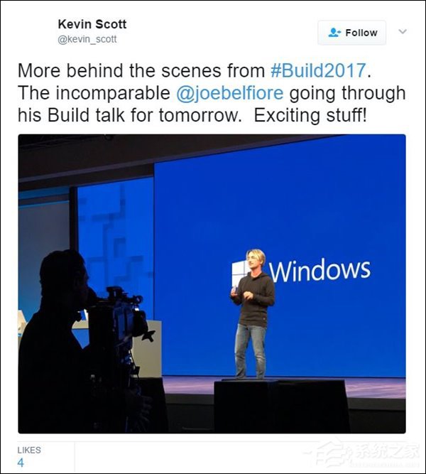 微软Build 2017第二日：乔北峰今晚登台演讲