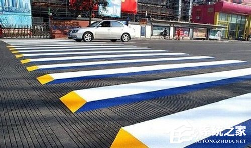 斑马线都搞这么酷炫？北京街头突现3D立体人行横道