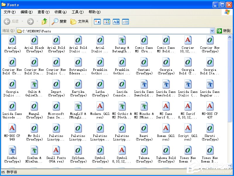 Windows XP下无法安装字体的解决方案