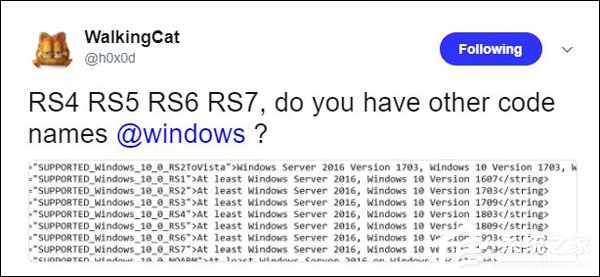 RS5、RS6、RS7？微软全新Win10系统代号曝光