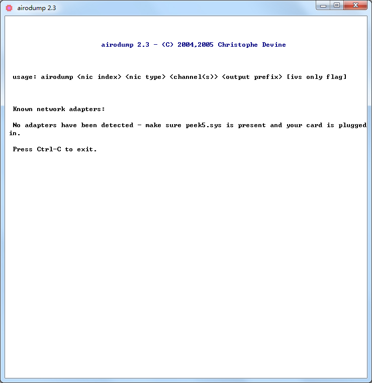 Airodump(抓包工具) V2.3 绿色版
