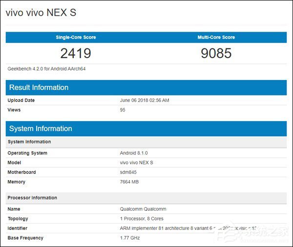 骁龙845加持！vivo NEX S手机Geekbench跑分首曝光