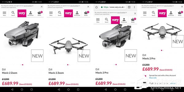6000起步？英国零售商Very曝光大疆Mavic 2 Pro/Zoom售价
