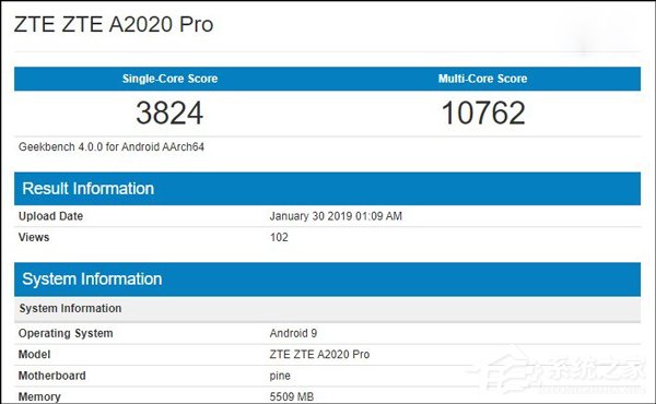 中兴天机新机在Geekbench现身