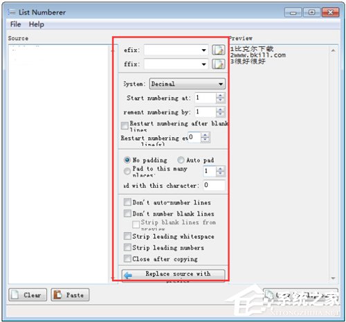 List Numberer(文本文件序号添加工具) V1.2 绿色版