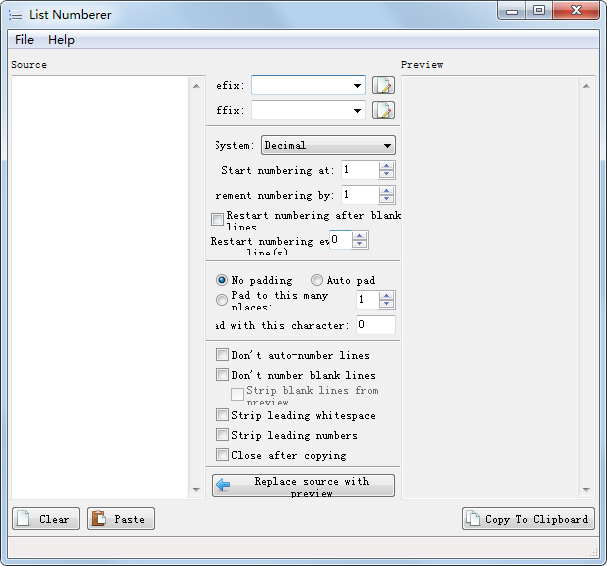 List Numberer(文本文件序号添加工具) V1.2 绿色版