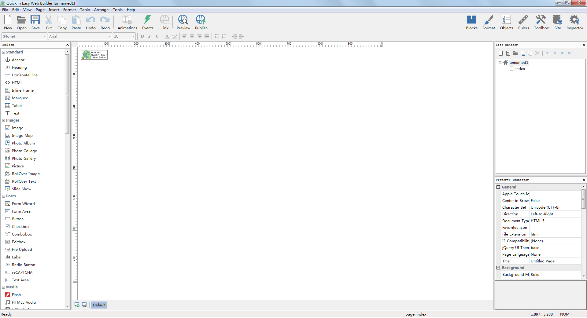 Quick 'n Easy Web Builder(HTML网页编辑器工具) V5.4