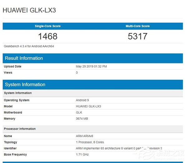nova 5i？华为中端新机亮相GeekBench