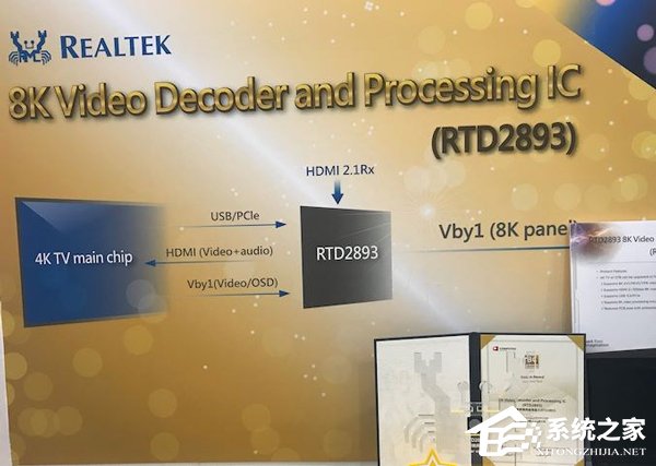 瑞昱展示旗下首款8K影像解码芯片