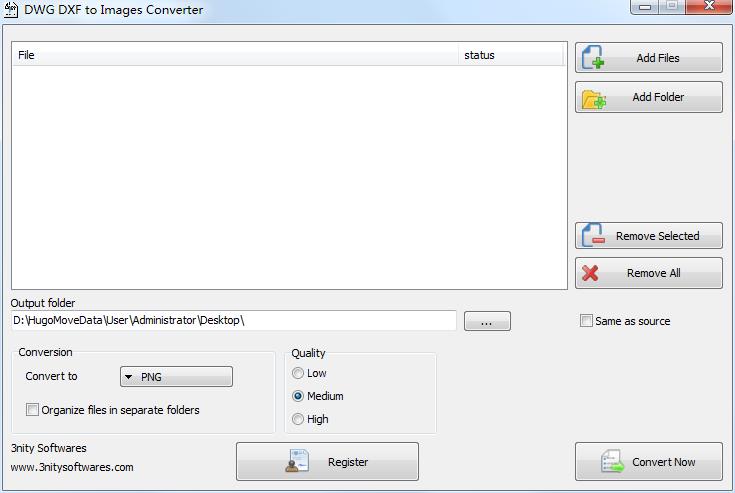 3nity DWG DXF to Images Converter
