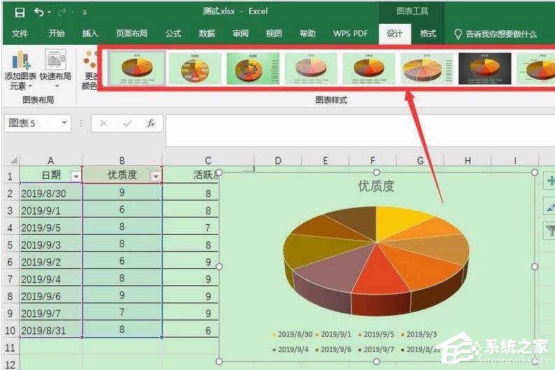 WPS将Excel数据转成三维立体饼图