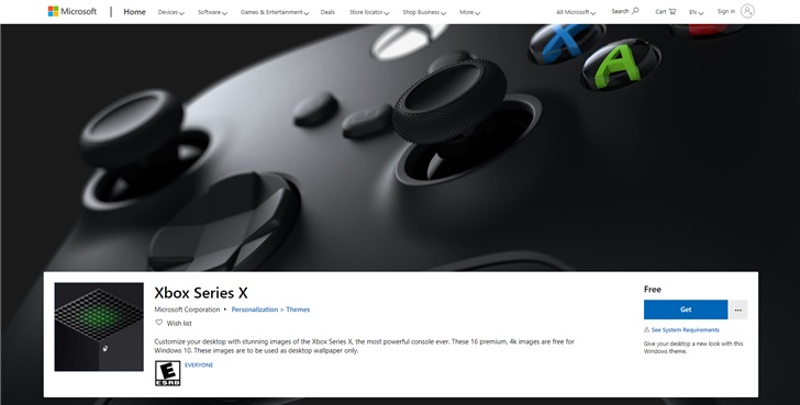 微软Win10新增Xbox Series X的高清壁纸
