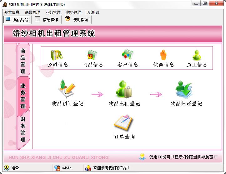 婚纱相机出租管理系统