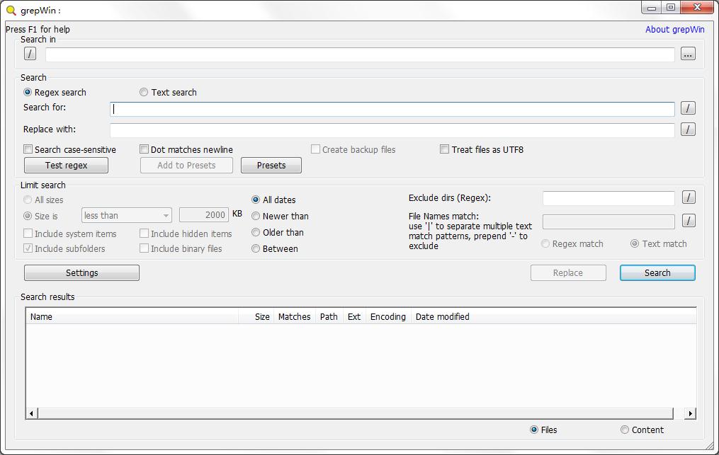 grepWin Portable(文件搜索工具)