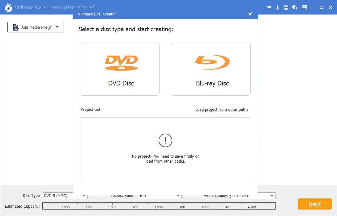 Vidmore DVD Creator
