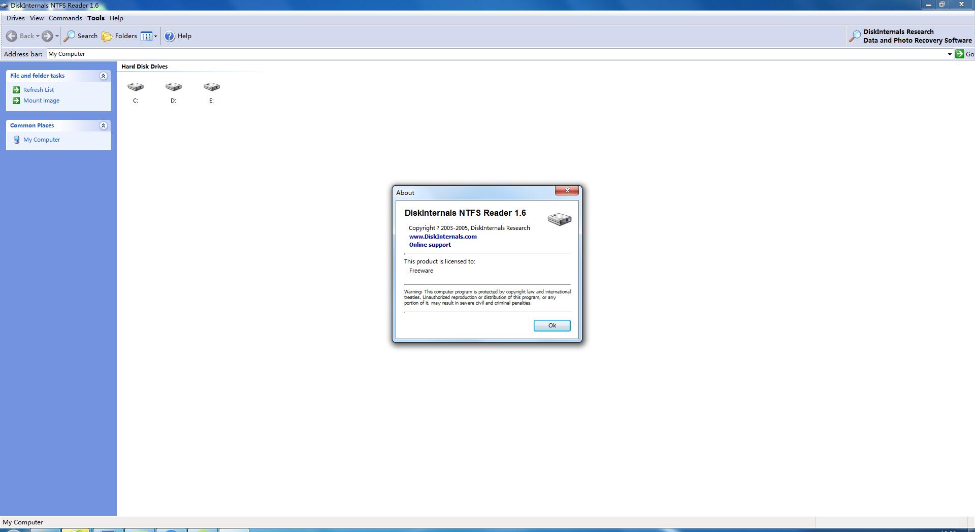 DiskInternals NTFS Reader