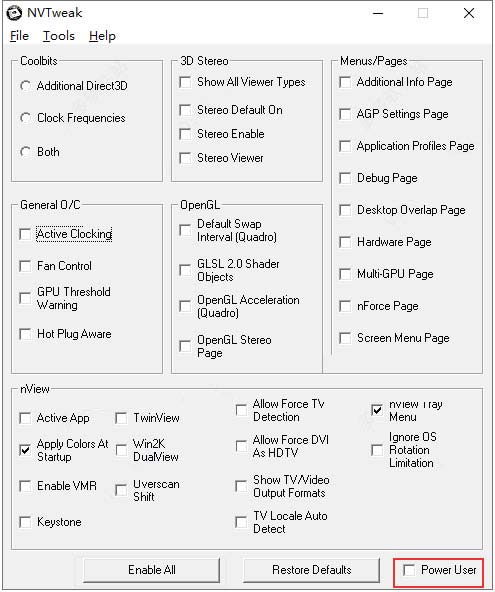 Nvidia Forceware Nvtweak