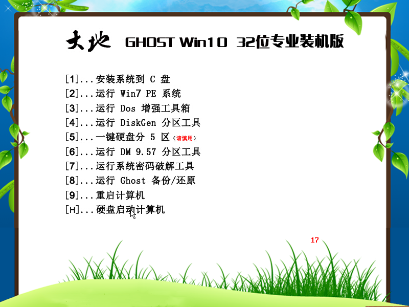 大地系统 Win10 32位专业版