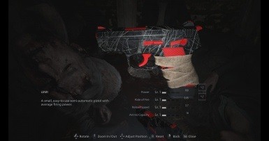 生化危机8LEMI手枪红黑皮肤MOD